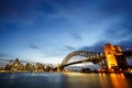 Dusk at Sydney Harbour Royalty Free Stock Photo