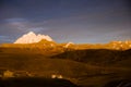 The dusk of Tibetan mountain