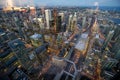 Dusk time view of Toronto downton from the CN tower Royalty Free Stock Photo