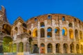 Dusk view of Colosseum in Rome, Italy Royalty Free Stock Photo