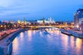 Dusk view of the Moscow Kremlin, Russia