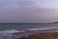 Dusk view outside of Eilat, Israel of Israel coastline and the Red Sea, Royalty Free Stock Photo