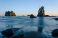 Sea Stacks of Second Beach Royalty Free Stock Photo
