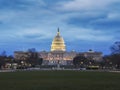 Dusk view of the us capitol building in washington Royalty Free Stock Photo