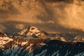 Dusk in wallis alps