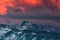 Dusk in wallis alps Royalty Free Stock Photo