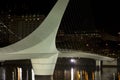 Dusk and Woman Bridge on Puerto Madero neighborghood or disctrict in Buenos Aires city, Argentina Royalty Free Stock Photo