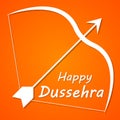 Dussehra Happy Festival Indian with bow and arrow calligraphy lettering text