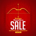 Dussehra sale banner with bow and arrow