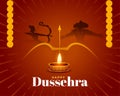 Dussehra wishes background with lord rama killing ravana