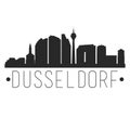 Dusseldorf Germany. City Skyline. Silhouette City. Design Vector. Famous Monuments.