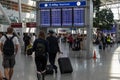 Hall of a departure of the airport Dusseldorf International