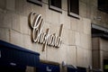 DUSSELDORF, GERMANY - NOVEMBER 9, 2022: Chopard logo in front of a retailer, watch and jewelry boutique in Dusseldorf. Chopard is