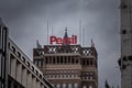 DUSSELDORF, GERMANY - NOVEMBER 7, 2022: Logo of Persil Detergent on wilhelm marx haus in Dusseldorf. Wilhelm Marx House is a Royalty Free Stock Photo