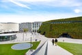 Dusseldorf - Green facade and roof, Land Art style by Christoph Ingenhoven and theatre, Schauspielhaus