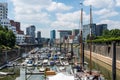 Dusseldorf, Media Harbour with contemporary architecture, Germany