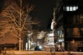 Dusseldorf, monument to Otto von Bismarck in night Royalty Free Stock Photo