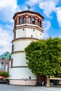 Schlossturm, the palace tower, the only remnant of the Dusseldorf castle in Burgplatz, Dusseldorf, North Rhine Westphalia,