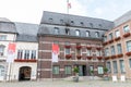 Dusseldorf, North Rhine-Westphalia, Germany, July 10, 2021: DÃÂ¼sseldorfer Rathaus or town hall Dusseldorf as capital for local pol