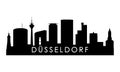 Dusseldorf skyline silhouette.