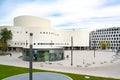 Dusseldorf theatre, Dusseldorf Schauspielhaus, architecture with curved lines. Royalty Free Stock Photo