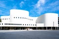 Dusseldorf theatre, Dusseldorf Schauspielhaus, architecture with curved lines.