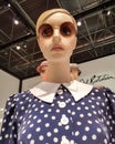 Twiggy mannequin looking like a living person