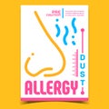 Dust Allergy Creative Advertising Banner Vector