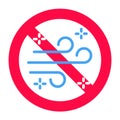 Dust allergy line color icon. Respiratory disease. Sign for web page, mobile app, button, logo. Vector isolated element