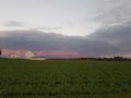 Dusk on Amish farm in Ohio Royalty Free Stock Photo