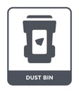 dust bin icon in trendy design style. dust bin icon isolated on white background. dust bin vector icon simple and modern flat Royalty Free Stock Photo