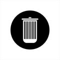 Dust bin / trash / delete button trendy flat style icon. Recycle bin symbol for your web site design, logo, app UI Royalty Free Stock Photo