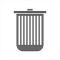 Dust bin / trash / delete button trendy flat style icon. Recycle bin symbol for your web site design, logo, app UI Royalty Free Stock Photo