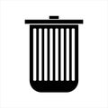 Dust bin / trash / delete button trendy flat style icon. Recycle bin symbol for your web site design, logo, app UI Royalty Free Stock Photo