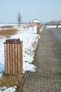 Dust bins on parking