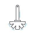 dust cleaner line icon, outline symbol, vector illustration, concept sign Royalty Free Stock Photo