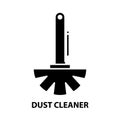 dust cleaner symbol icon, black vector sign with editable strokes, concept illustration Royalty Free Stock Photo