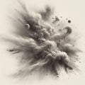 Dust clouds with a hazy appearance, diffusing and softening ege