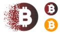 Dust Dotted Halftone Bitcoin Coin Icon Royalty Free Stock Photo