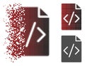 Dust Dotted Halftone Programming Script Page Icon Royalty Free Stock Photo