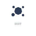 Dust icon on white background. Vector illustration.