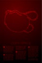 Dust mark or particulate respirator Abstract Geometric Bokeh light circle dot pixel pattern, Pollution PM 2.5 concept illustration
