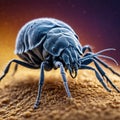 Dust mite close up macro image Royalty Free Stock Photo