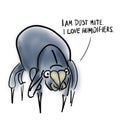 Dust mite loves humidifiers and water Royalty Free Stock Photo