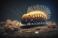 Dust mite magnified through an electron microscope created by generative AI