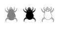 Dust mites icons set vector illustration. Microscopic dangerous insects Royalty Free Stock Photo