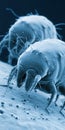 Dust mites microscopic scanning electron micrograph allergen concept Royalty Free Stock Photo