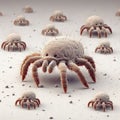 Dust mites, tiny creatures that thrive in the microscopic worl Royalty Free Stock Photo
