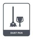 dust pan icon in trendy design style. dust pan icon isolated on white background. dust pan vector icon simple and modern flat Royalty Free Stock Photo