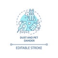 Dust and pet dander concept icon